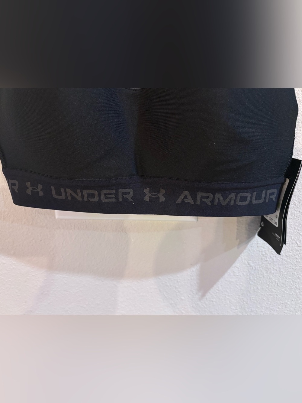 Under Armour Black and Gray High Crossback Sports Bra, 34B New with tags - Picture 5 of 10